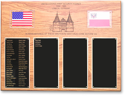 Honor roll plaque